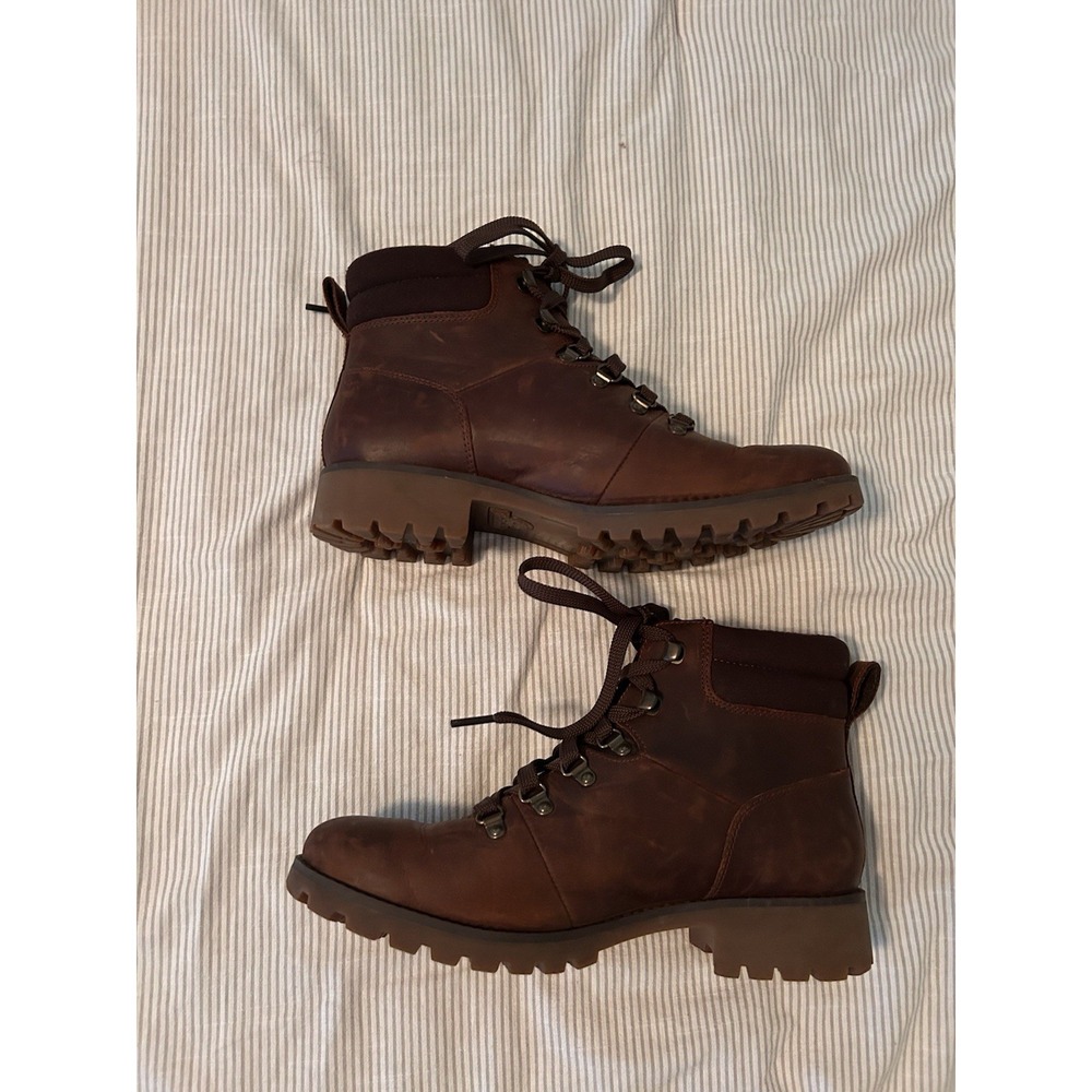 Timberland Womens 8.5 Ellendale Mid Lace-Up Boots Leather dark brown hiking fall - Picture 5 of 10